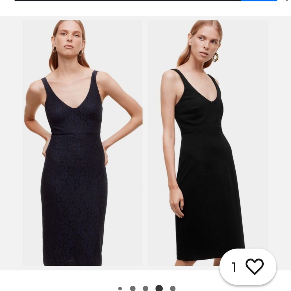 Babaton Aritzia Dress Navy Blue Lace Bodycon Sleeveless